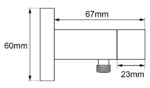 Bathroom Square Chrome 1/4 Turn Washing Machine Stop Tap(One Piece)