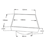 120x120mm Brushed Brass Tile Insert Drain