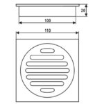 110x110mm Chrome Floor Drain
