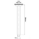 200mm Gunmetal Ceiling Shower Arm