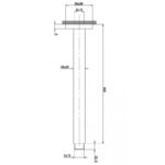 600mm Black Ceiling Shower Arm