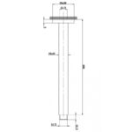 400mm Black Ceiling Shower Arm