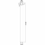 400mm Light Brushed Brass Ceiling Shower Arm