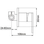 LUCID PIN Brushed Nickel Wall Mixer Trim Kit Only (match CLPM)