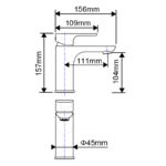 VOG Series Light Brushed Brass Basin Mixer