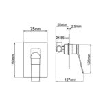 RUSHY - Black Wall Mixer