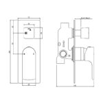 VOG Series Brushed Brass Diverter Mixer Trim Kit (match CLPD)