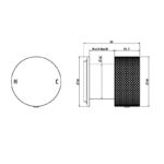 Moon Series Knurled Handle Only