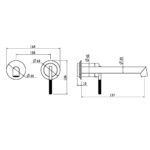 CADDENCE Series Brushed Brass Spout Mixer Trim Kit Only With Separate Cover Plate (match CLPS)