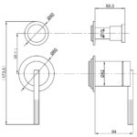 CADDENCE Series Brushed Nickel Wall Mixer with Diverter Trim Kit(Separate Cover Plate,match CLPD)