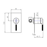 CADDENCE Series Gunmetal Wall Mixer Trim Kit Only (match CLPM)