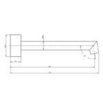 CADDENCE Series 200mm Brushed Nickel Bathtub/Basin Wall Spout