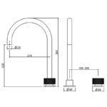 MOON - Brushed Brass Swivel Basin Mixer