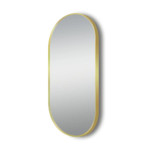 500x1000mm Matte Brushed Gold Framed Mirror