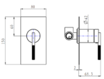 CADDENCE - Brushed Nickel Wall Mixer