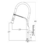 Chrome Pull Out Kitchen Mixer