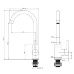 Brushed Nickel Standard Kitchen Mixer