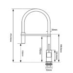 Chrome Pull Out Kitchen Mixer