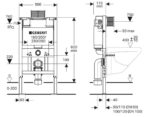GEBERIT Duofix Kappa Under Counter Mechanical Low Level Concealed Cistern 4.5/3L with Frame