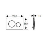 Sigma20 Matte White with White Trim ABS Dual Flush/Access Plate(Round Button)