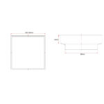 100*100*14mm Brushed Black Ezy Flow Guard Floor Waste