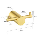 Brushed Brass Robe Hook