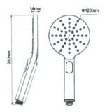Chrome 3 Functions Handheld Shower