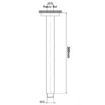 300mm Black Ceiling Shower Arm