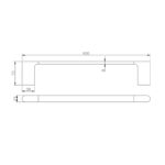 VOG - 800mm Gunmetal Single Towel Rail