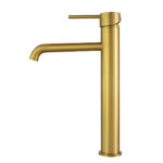 LUCID PIN - Brushed Brass Tall Basin Mixer