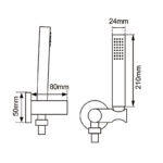 Brushed Copper Shower Rail with Handheld Shower