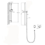Chrome Shower Rail