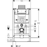 GEBERIT Duofix Duofix Frame with Alpha 12cm In-wall Cistern(82cm Height)