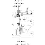 GEBERIT Duofix Duofix Frame with Alpha 12cm In-wall Cistern(82cm Height)