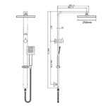 10" Chrome Shower Station