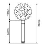 Chrome 5 Functions Handheld Shower