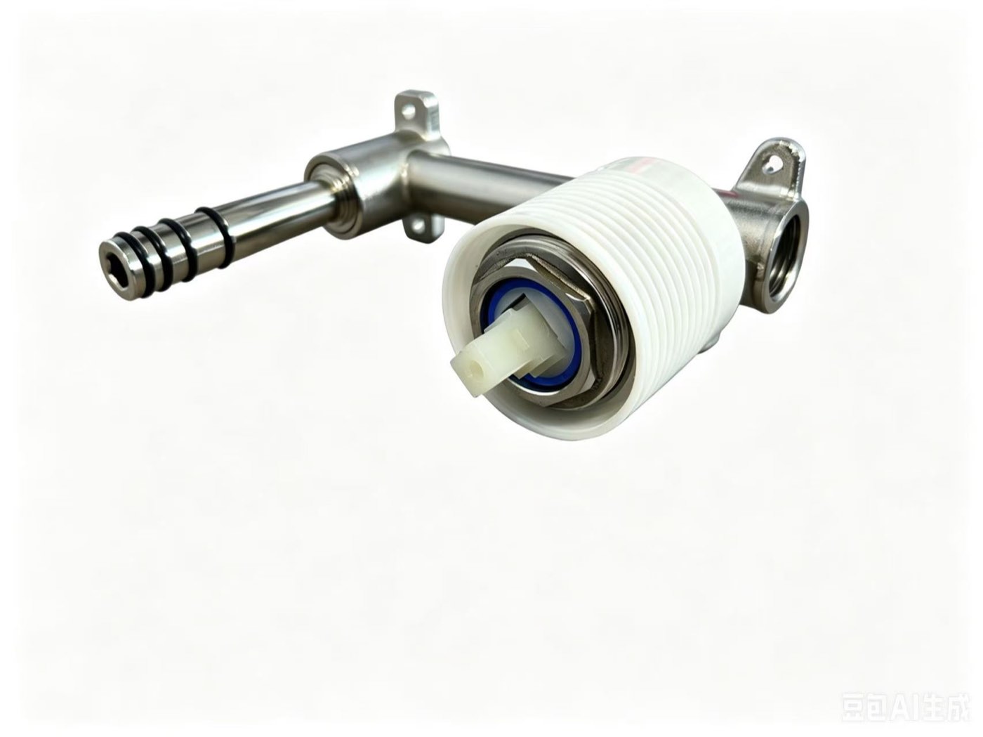 42d19b770f0ccb4875e9b58ab14a1d4f-opt62 Otus Slimline Wall Basin Mixer Set Body Lever Up - Image 1