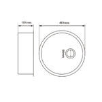 460mm White Granite Single Bowl Kitchen Sink