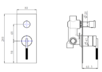 CADDENCE - Brushed Nickel Diverter Mixer