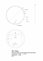 900x38mm LED Dressing Mirror