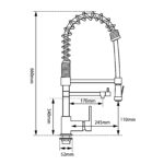 Chrome Pull Out Kitchen Mixer