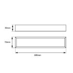 IVANO - 600mm Gunmetal Single Towel Rail