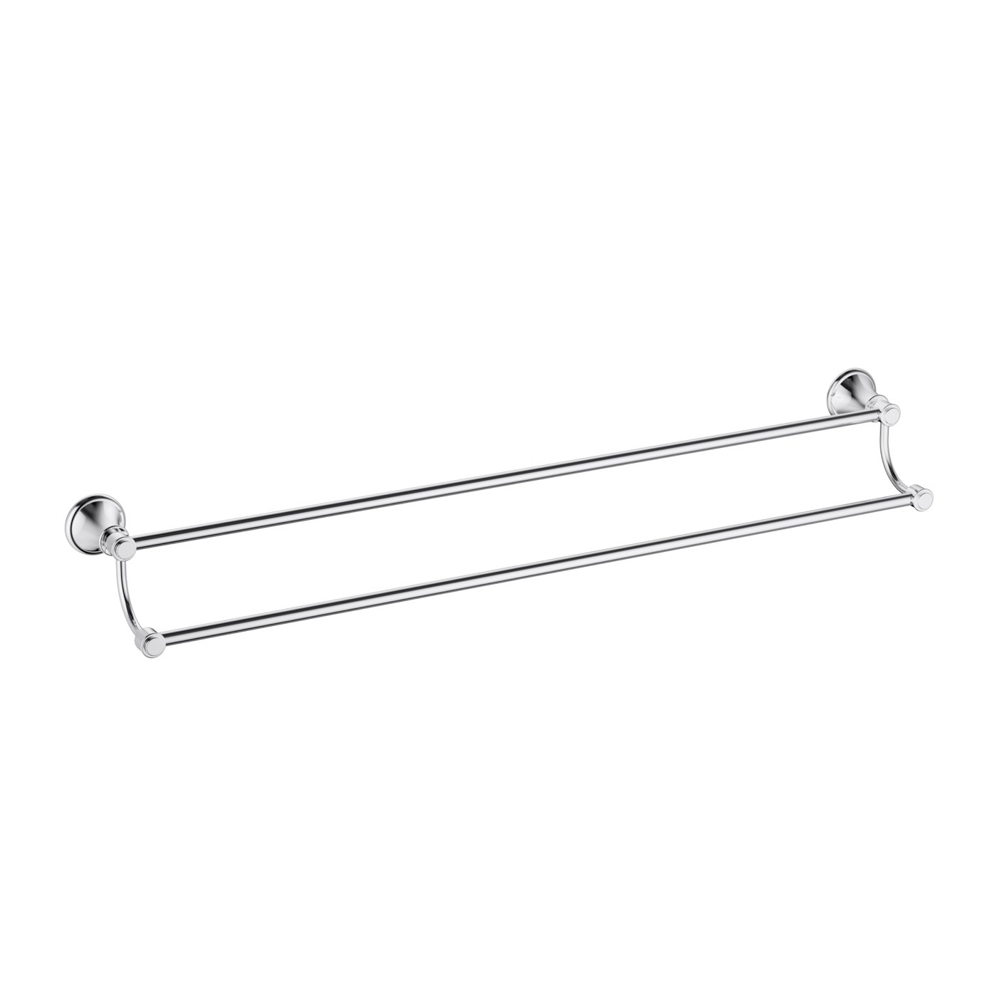 66502-600+chrome-opt73 Clasico Towel Rail Double 600mm - Image 1