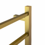 Brushed Brass Heated Towel Rack 4 Bars