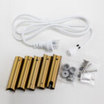 Brushed Brass Heated Towel Rack 6 Bars