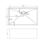 762x457x254mm Brushed Brass Stainless Steel PVD Single Bowl Kitchen Sink