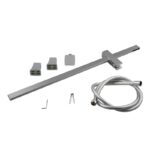 Chrome Shower Rail with Handheld Shower