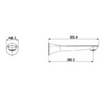AU Series 180mm Black Bathtub/Basin Wall Spout