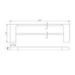 VOG - 600mm Light Brushed Brass Double Towel Rail
