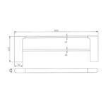 VOG - 800mm Light Brushed Brass Double Towel Rail